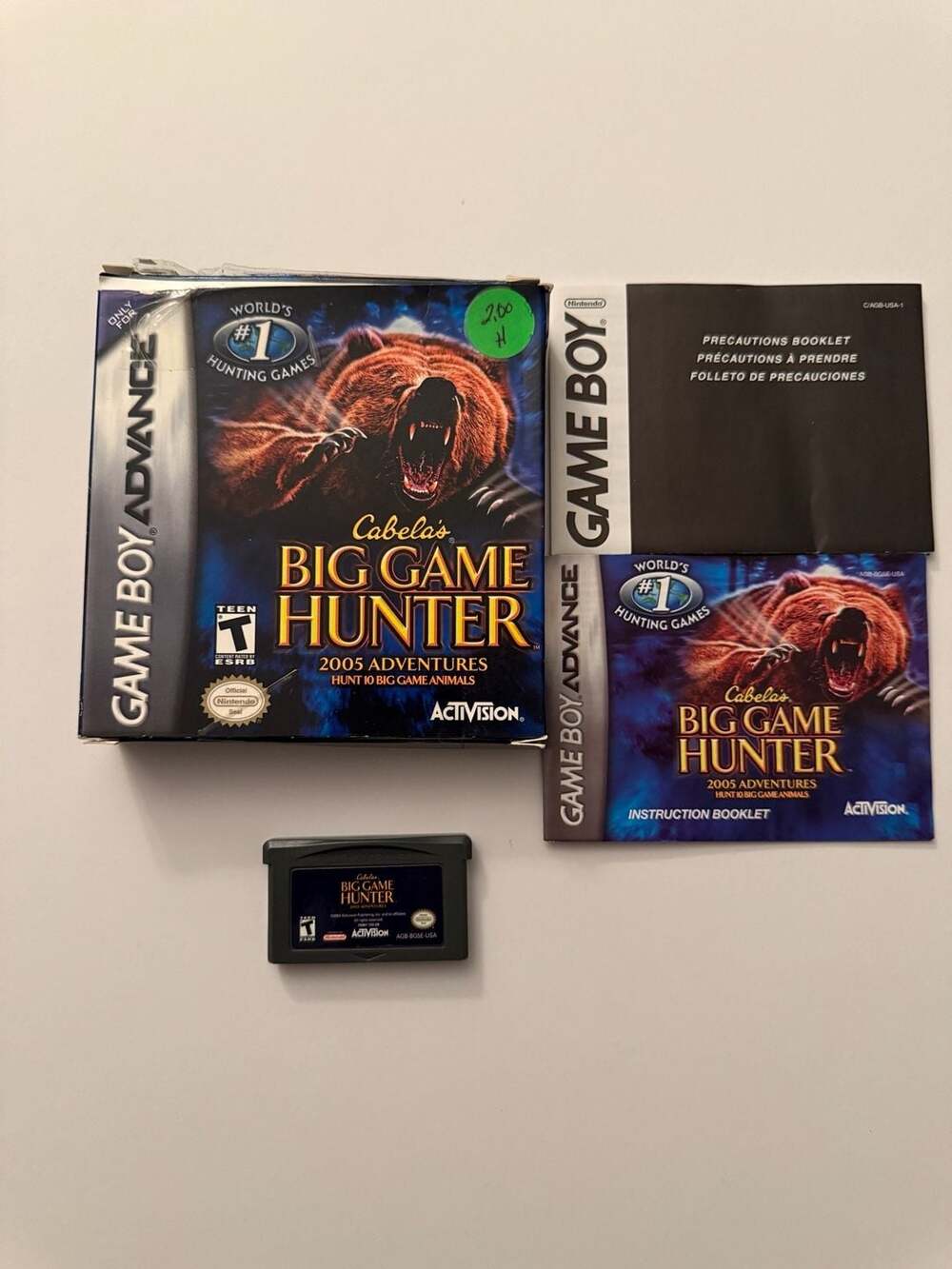 Cabela's Big Game Hunter 2005 Adventures Game Boy Advance Complete in Box CIB